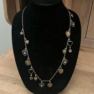 Vintage Glass Works Studio Charm Necklace Artisan Hearts